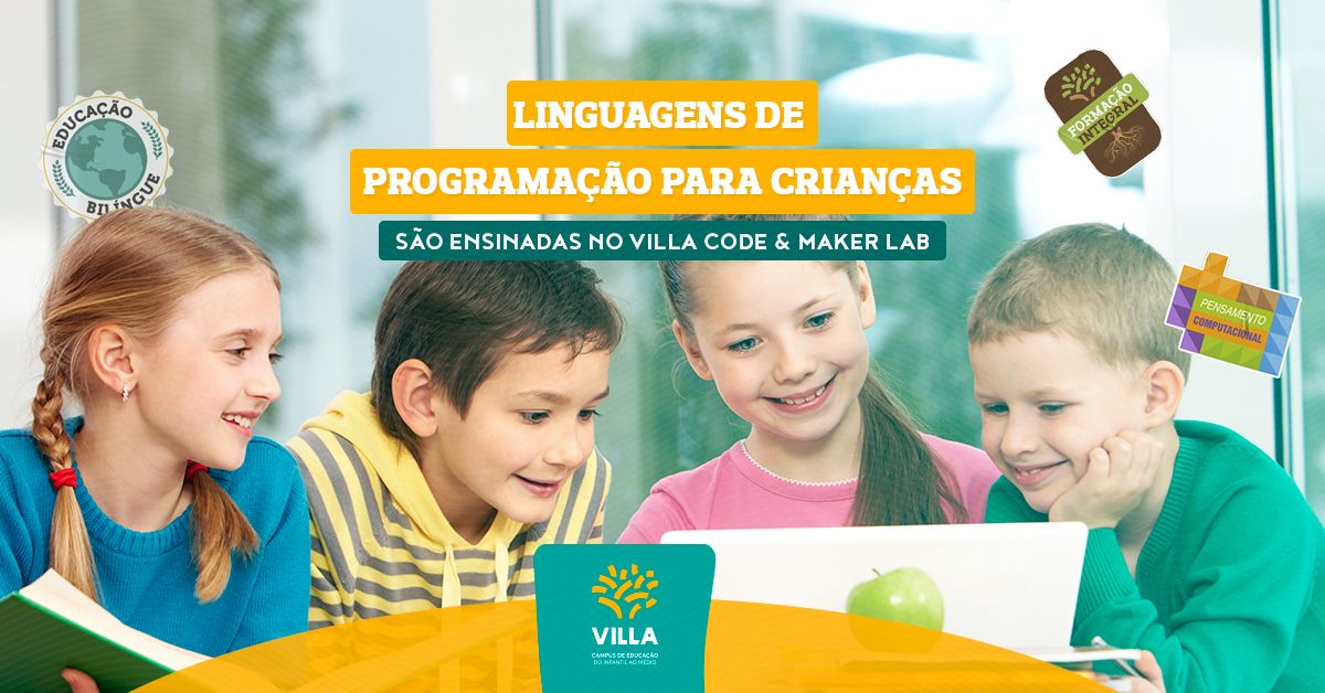 Linguagens de Programação para Crianças são ensinadas no Villa Code ...