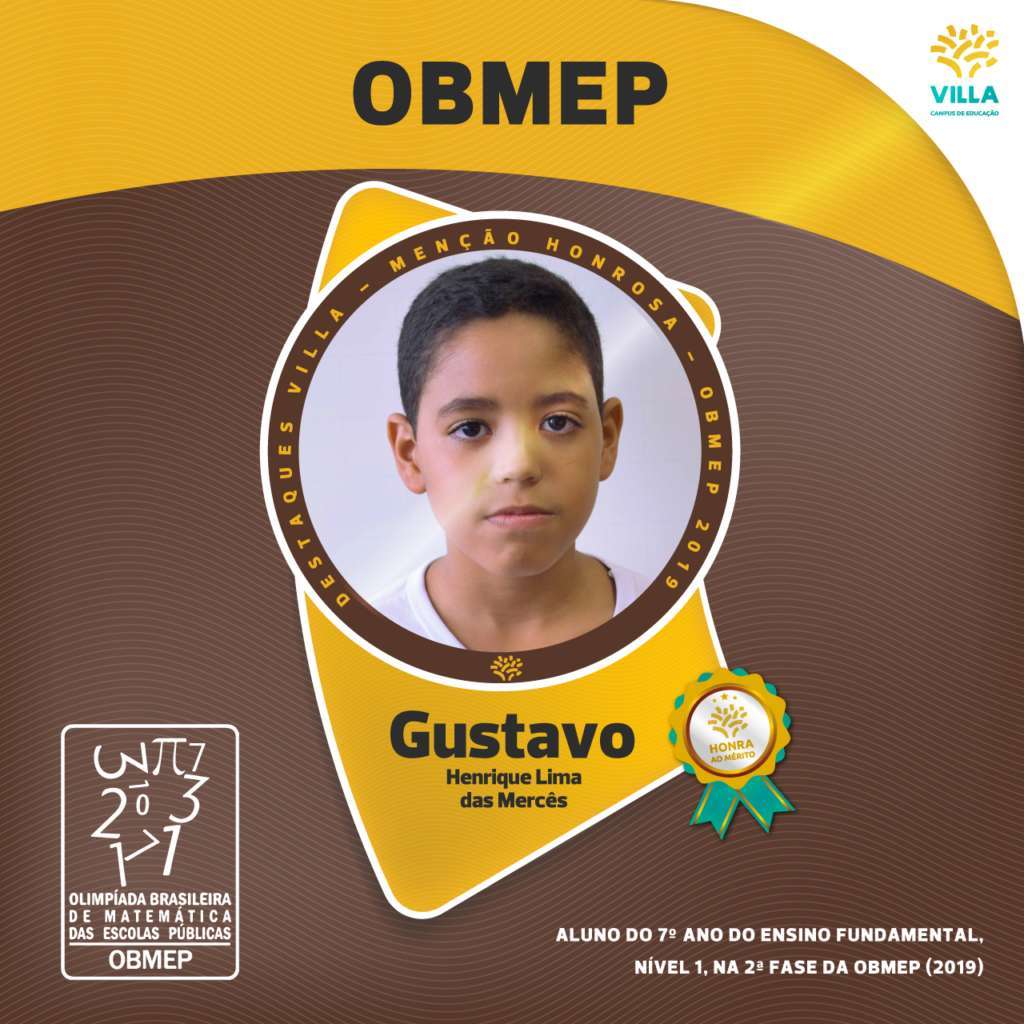 Resultado da 1ª fase da OBMEP 2019 - Villa | Campus de Educação | Salvador